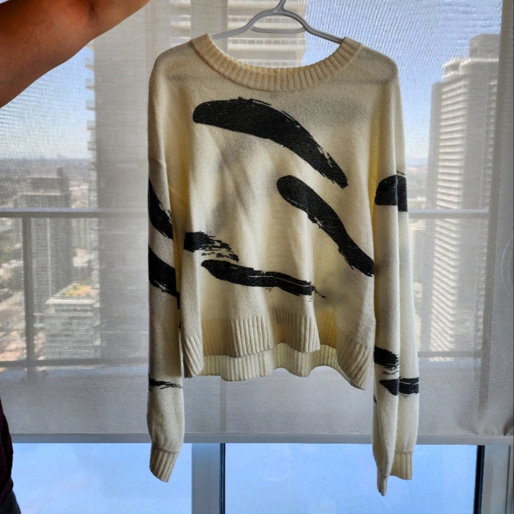 Joie Hassina sweater in brushstroke print